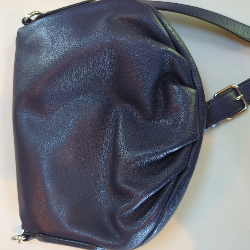 Marc by Marc Jacobs, Navy Blue Leather Crossbody Bag - Picture 10 of 10